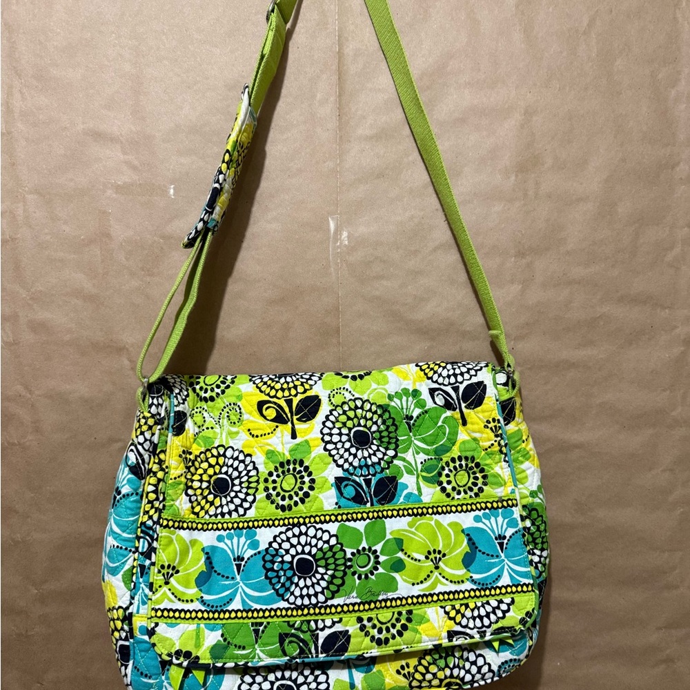 Vera Bradley Lime’s Up Laptop Messenger Bag